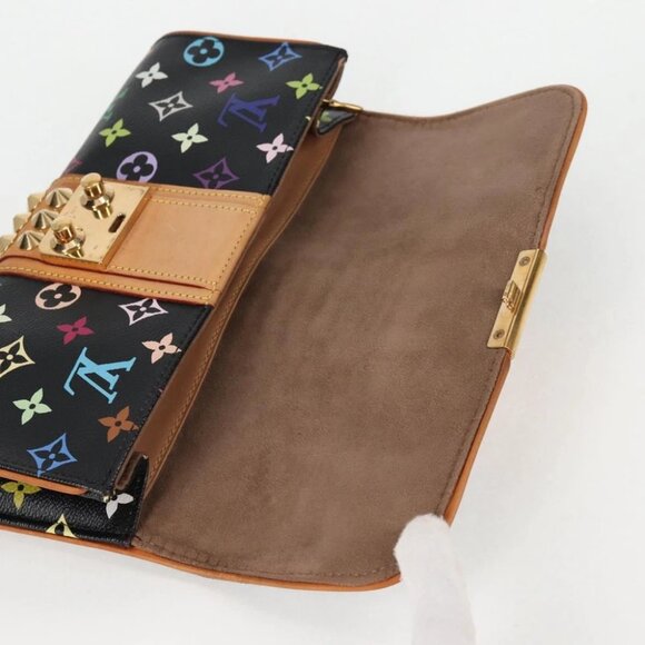 LOUIS VUITTON Multicolor Pochette Courtney Clutch Bag Black M45640 Auth 128863V - Picture 9 of 15